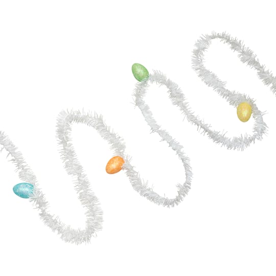 Northlight 25ft White With Eggs Easter Indoor Outdoor Garland, One Size, White